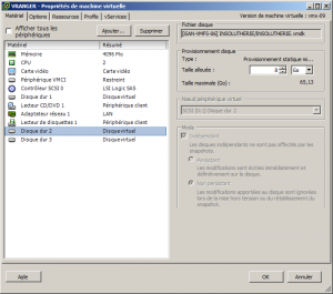 VM disques virtuels